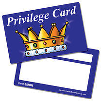 10 Privilege Crown CertifiCARDs