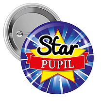 10 Star Pupil Badges - 38mm