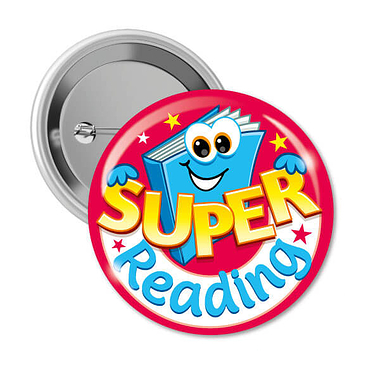 10 Super Reading Badges - 38mm