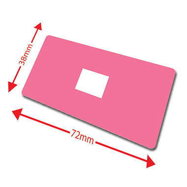 100 Library Labels - Pink - 72 x 38mm