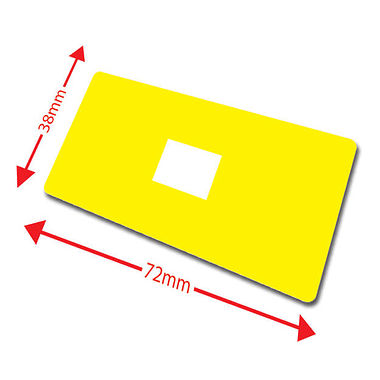 100 Library Labels - Yellow - 72 x 38mm