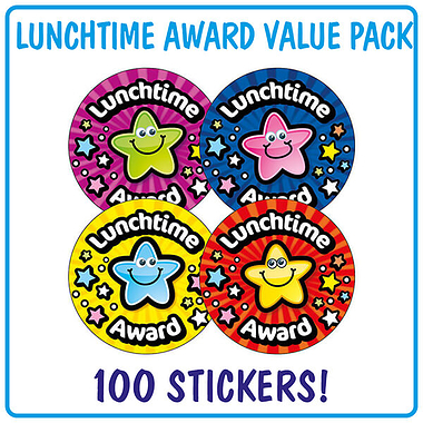 100 Lunchtime Award Stickers - 32mm