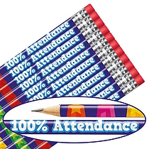 12 Attendance 100% Pencils