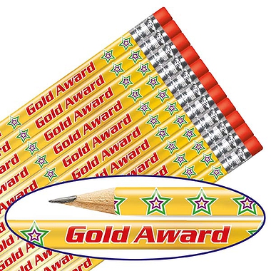 12 Gold Award Pencils