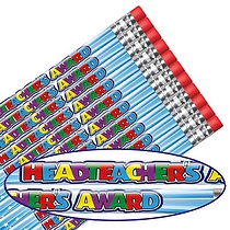 12 Headteacher's Award Pencils - Multicolour