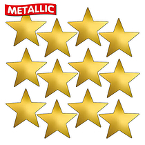 140 Metallic Star Stickers  - Gold - 20mm