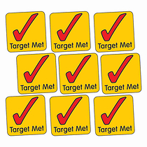 140 Target Met Stickers - 16mm