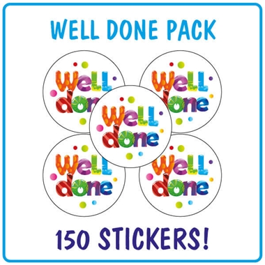 150 Well Done Stickers - 25mm
