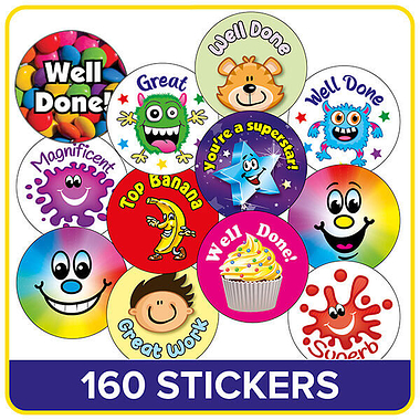 160 Assorted Scented Stickers - 32mm
