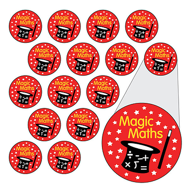 196 Magic Maths Stickers - 10mm