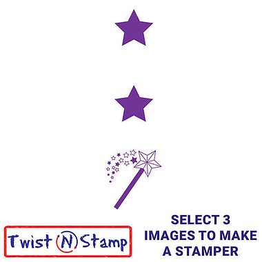 2 Stars and a Wish Twist N Stamp Brick - Purple