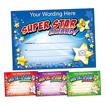 20 Design Your Own Star Award Certificates - A5