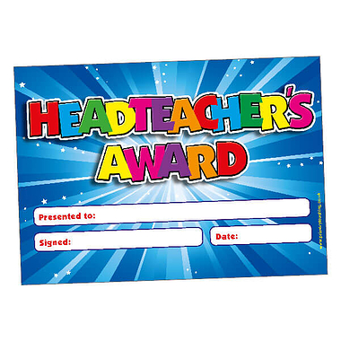 20 Headteacher's Award Certificates - A5