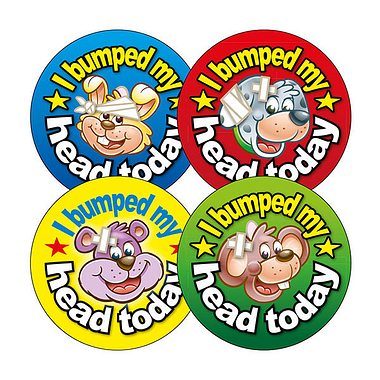 20 I Bumped My Head Today Stickers - 32mm