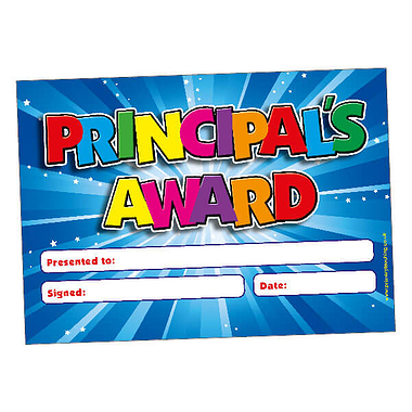 20 Principals Award Certificates - A5