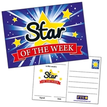 20 Star of the Week Postcards - Blue - A6