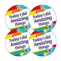 20 Today I Did Amazing Things Stickers - 32mm