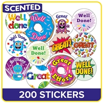 200 Assorted Scented Stickers
