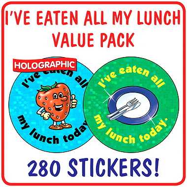 280 Holographic Eaten All My Lunch Stickers - 37mm