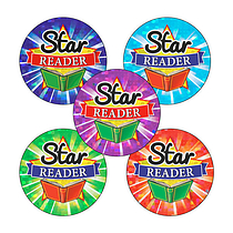 30 Holographic Star Reader Stickers - 25mm