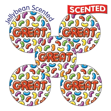 30 Jellybean Scented Great Stickers - 25mm