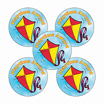 30 Playtime Award Kite Stickers - 25mm