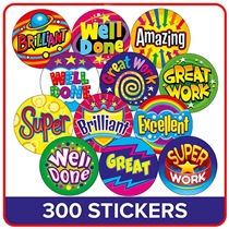300 Berry Scented Wording Stickers - 25mm