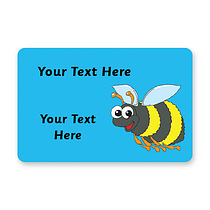 32 Personalised Bee Stickers - 46 x 30mm
