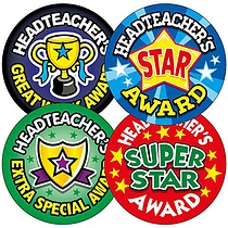 35 Assorted Headteacher's Award Stickers - 37mm