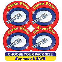 35 Clean Plate Award Stickers - 37mm