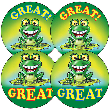 35 Great Frog Stickers - 37mm