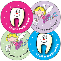 35 Lost A Tooth Stickers - 37mm