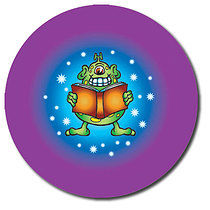 35 Personalised Alien Reading Stickers - 37mm