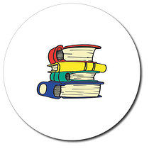 35 Personalised Books Stickers - 37mm