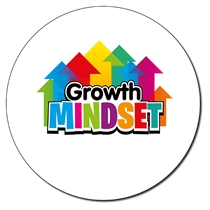 35 Personalised Growth Mindset Stickers - 37mm