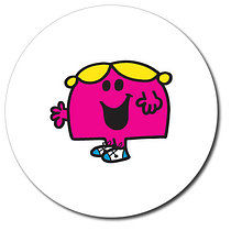 35 Personalised Little Miss Chatterbox Stickers - 37mm