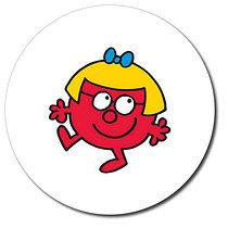 35 Personalised Little Miss Contrary Stickers - 37mm