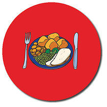 35 Personalised Lunchtime Stickers - 37mm