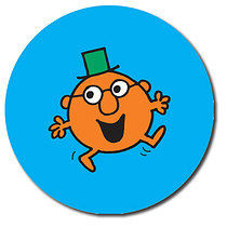 35 Personalised Mr Clever Stickers - Blue - 37mm