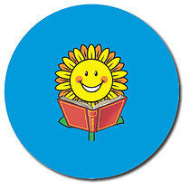 35 Personalised Reading Sunflower Stickers - 37mm
