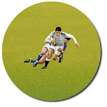 35 Personalised Rugby Stickers - 37mm