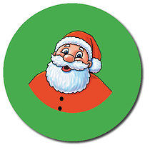 35 Personalised Santa Stickers - 37mm