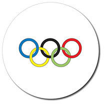 35 Personalised Sports Rings Stickers - 37mm