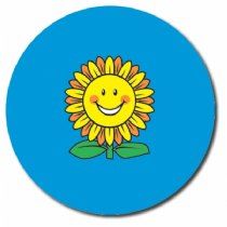 35 Personalised Sunflower Stickers - 37mm