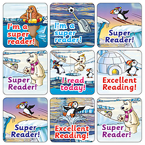 35 Polar Reading Stickers - 20mm
