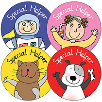 35 Special Helper Stickers - Pedagogs - 37mm