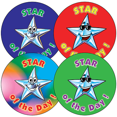 35 Star Of The Day Stickers - 37mm