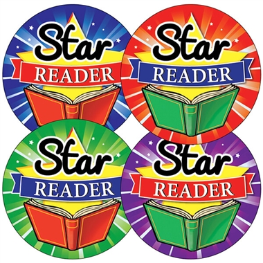 35 Star Reader Stickers - 37mm