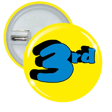 3rd Button Badges (10 Badges - 37mm)