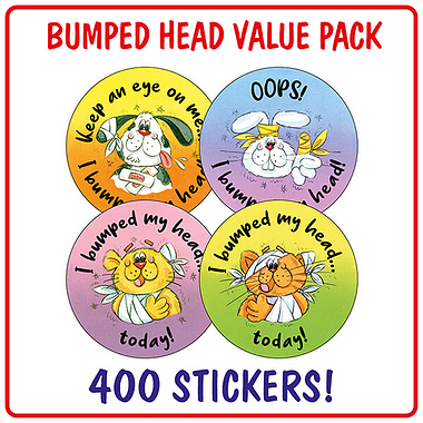 400 I Bumped My Head Stickers - 32mm